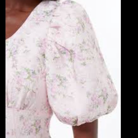 HYACINTH HOUSE
Pink Jacquard Empire Ella Mini Dress Size L - Picture 5 of 16